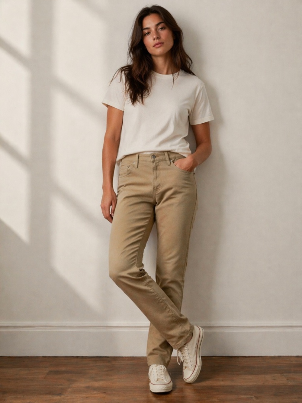 NWT Levi's beige denim/jeans/pants 29/28 women's 721 High Rise Skinny classic